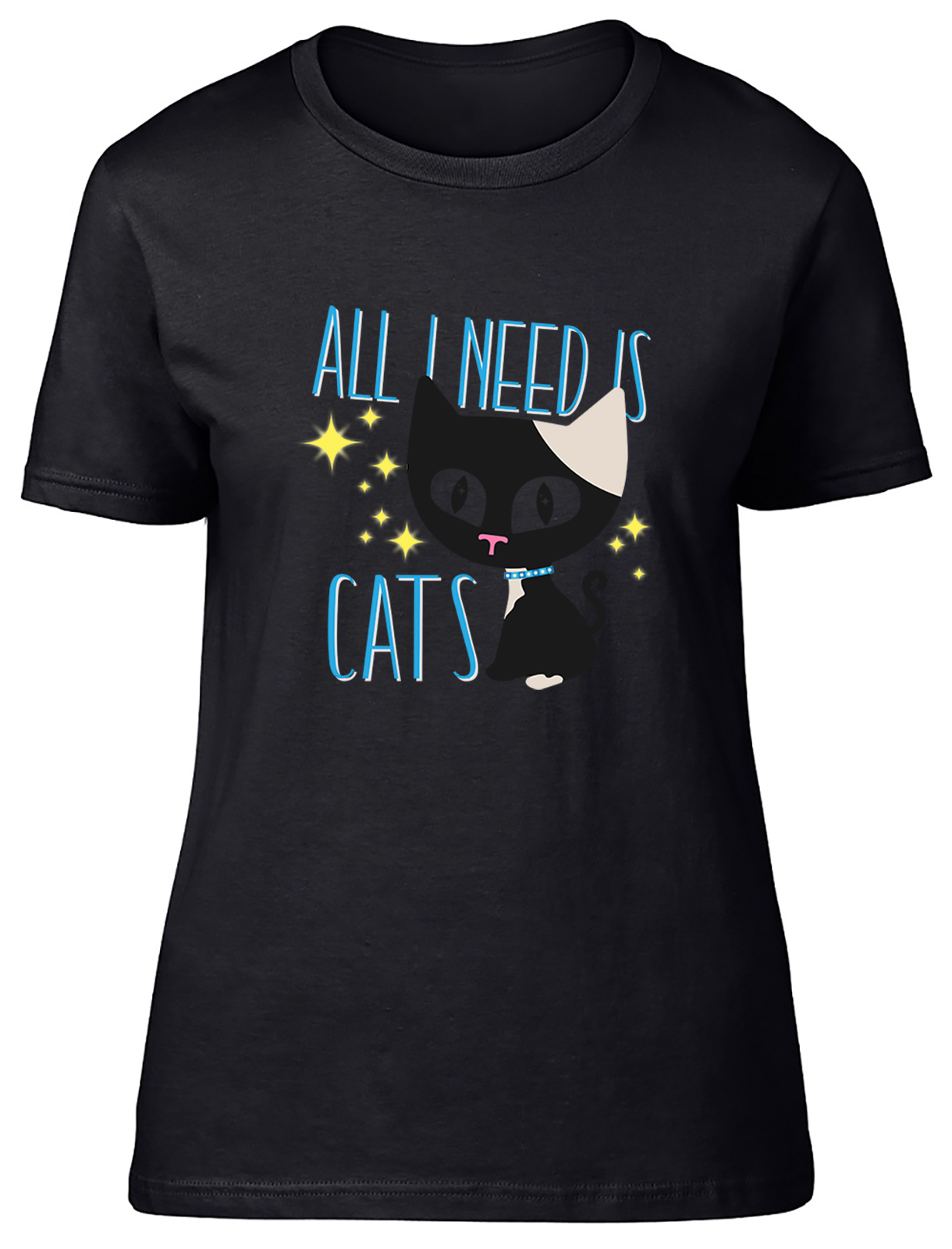 Black cat womens t shirt best sale